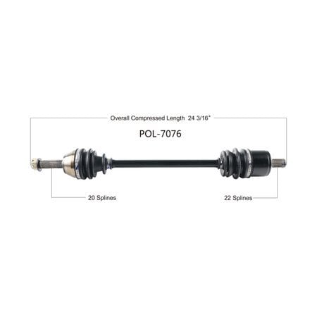 Wide Open OE Replacement CV Axle for POL FRONT L/R RANGER 500/570 17-20 POL-7076
